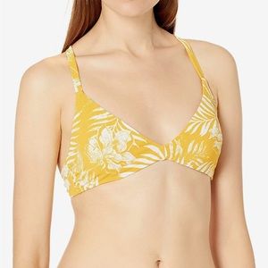 Roxy Medium Yellow and White Flower Swimsuit